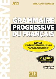 Grammaire progressive du français - niveau débutant complet a1.1 - livre+cd - 2r