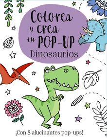 Colorea y crea tu pop-up de dinosaurios