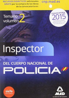 inspector cuerpo nacional policia. temario 2