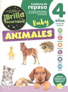 Cuaderno de repaso temático luminiscente 4 auos animales baby